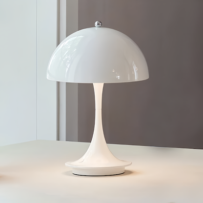 White Mushroom Small Table Lamp | Glowing Elegance