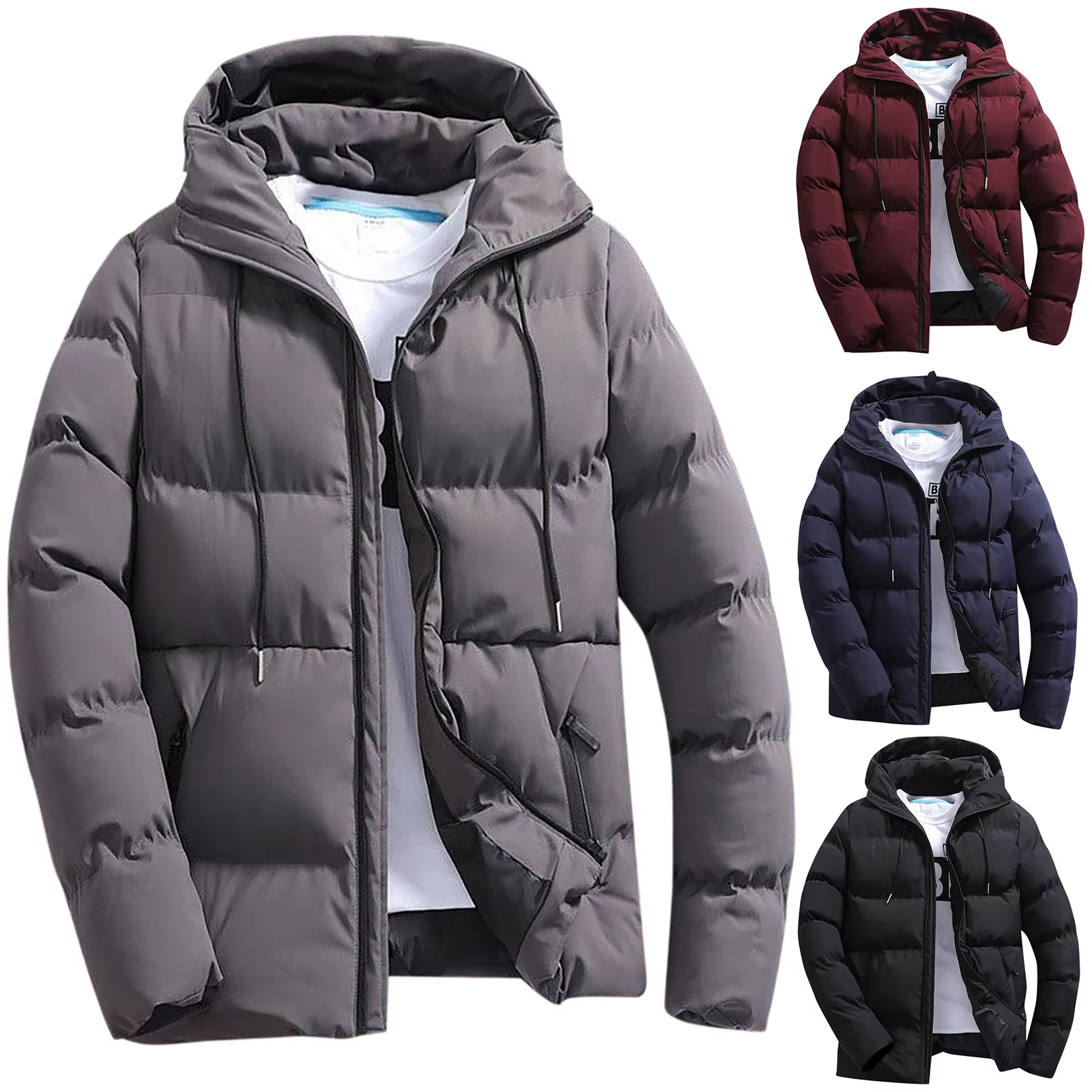 Jackend - Puffer Jacket for Men with Fleece Lining, Warmly Insulated Winter Jacket