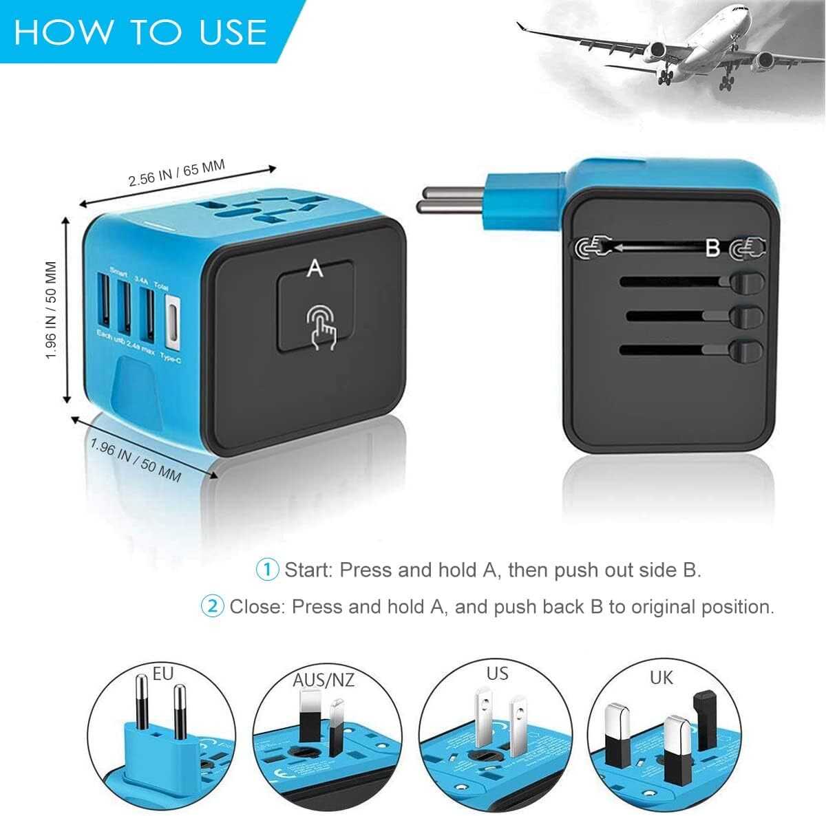 Ultimate Travel Power Hub: All-in-One Universal Adapter