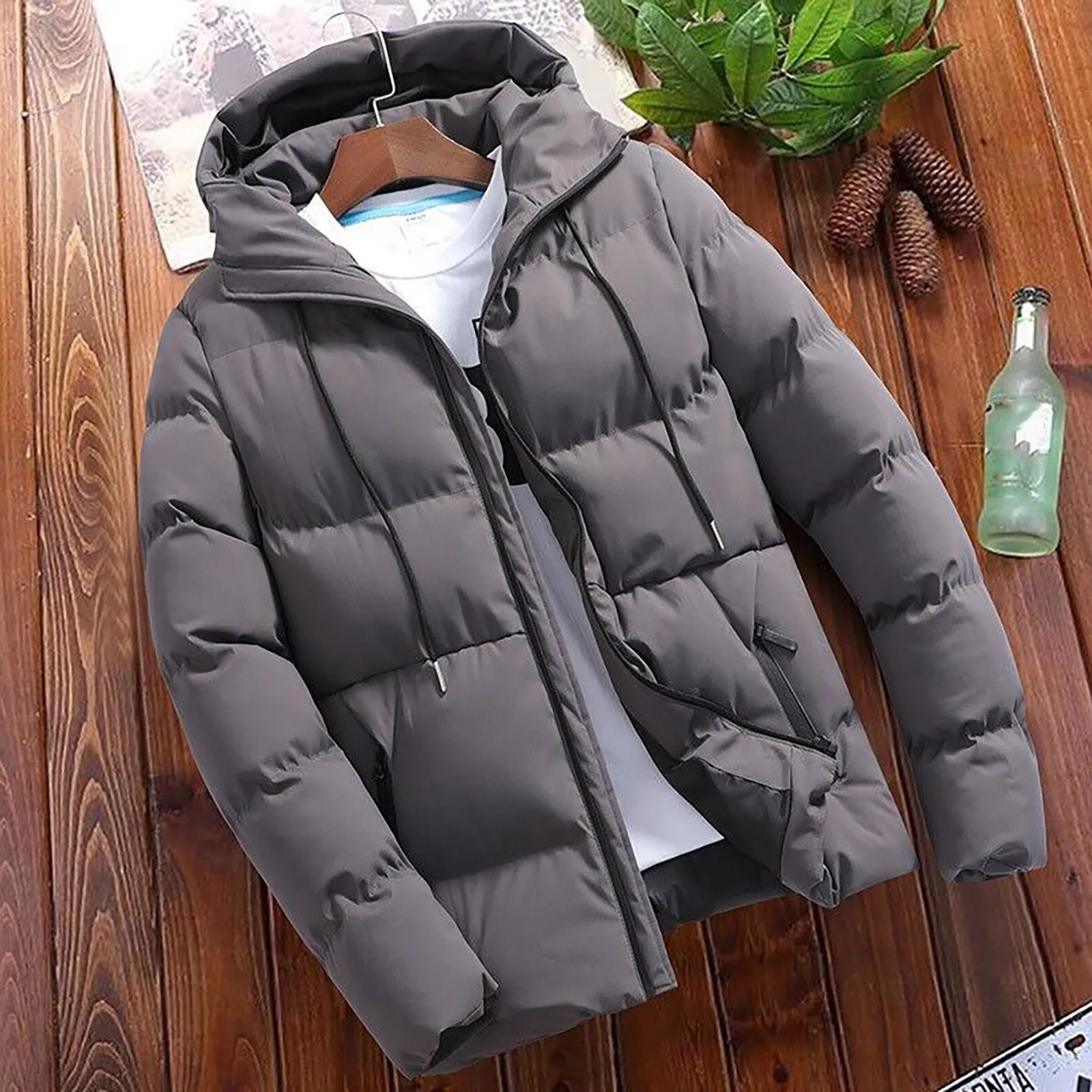 Jackend - Puffer Jacket for Men with Fleece Lining, Warmly Insulated Winter Jacket