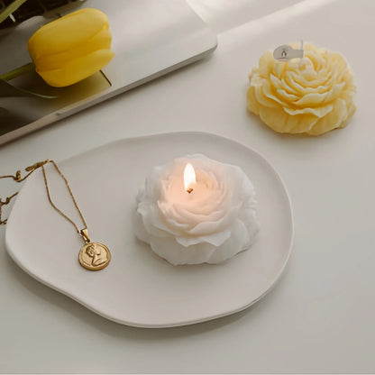 Peony Shaped Scented Beeswax Candles