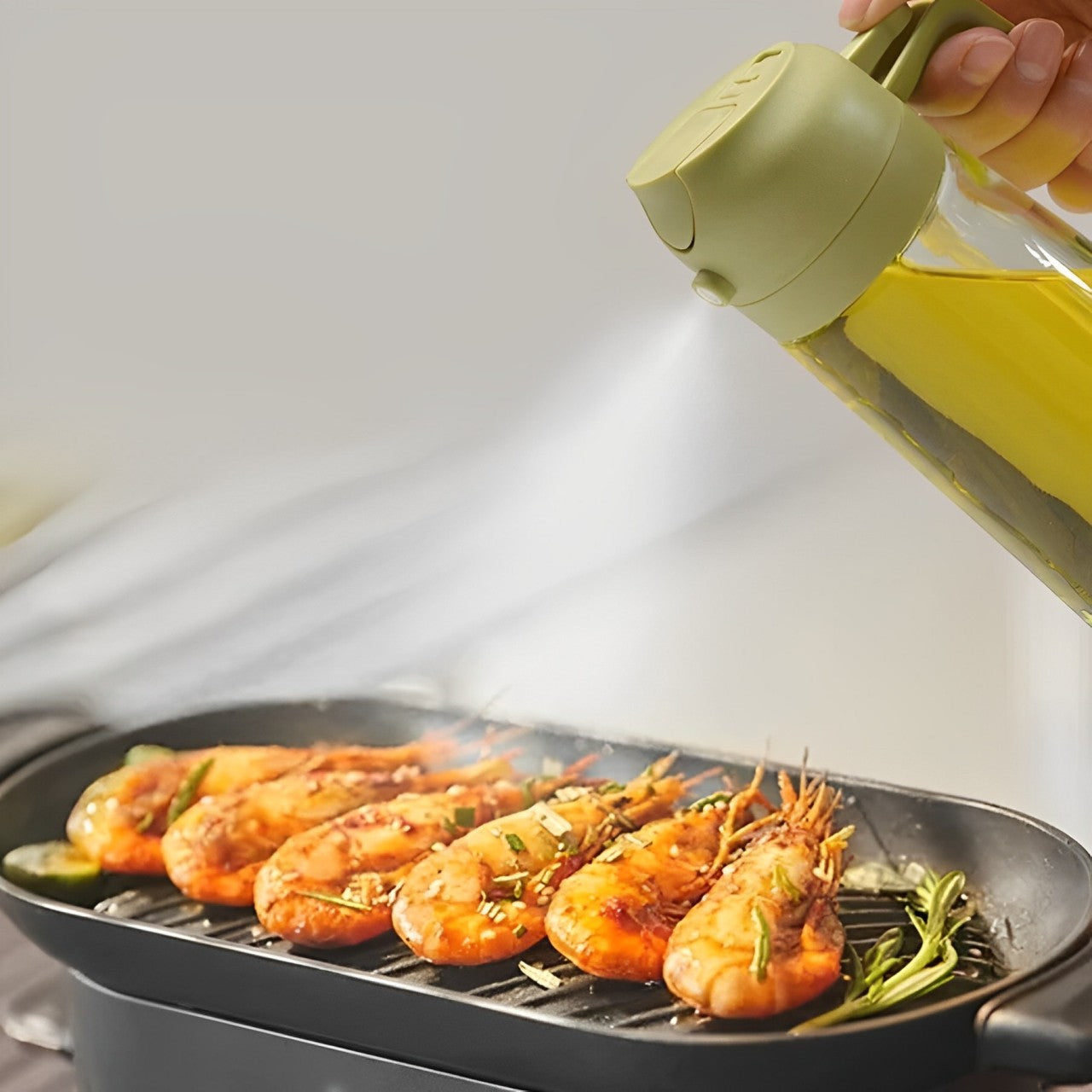 2-in-1 Olive Oil Dispenser &amp; Sprayer – Perfect for Cooking, Salads, and BBQ