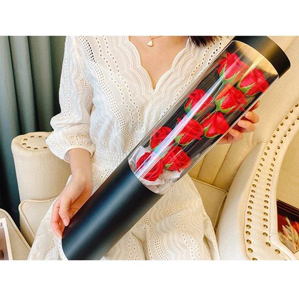 Artificial Rose Flowers Rose Petal Bouquet Tube Valentine&