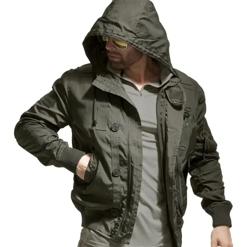 Herrenx - Winter Coat for Men with Hood, Warm Lined Jacket with Pockets