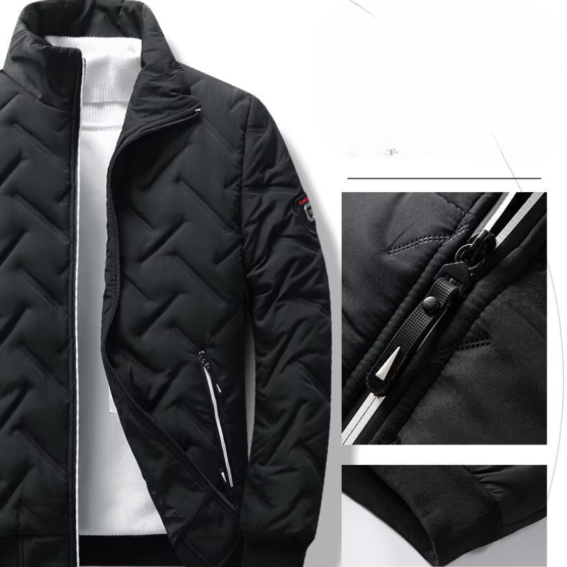 Puffer Jacket Men With Hood Lightly Lined Winter Jacket