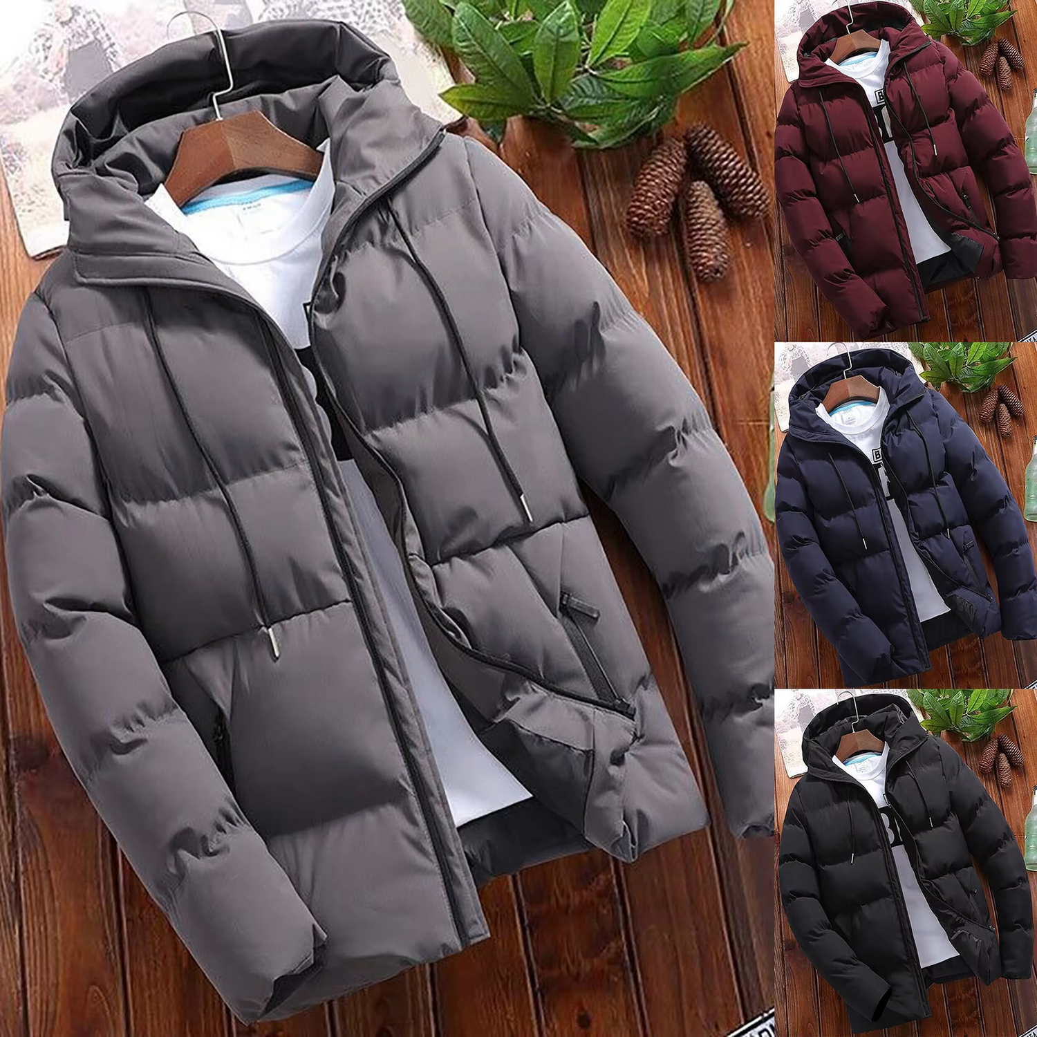 Jackend - Puffer Jacket for Men with Fleece Lining, Warmly Insulated Winter Jacket