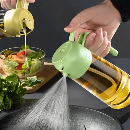 2-in-1 Olive Oil Dispenser &amp; Sprayer – Perfect for Cooking, Salads, and BBQ