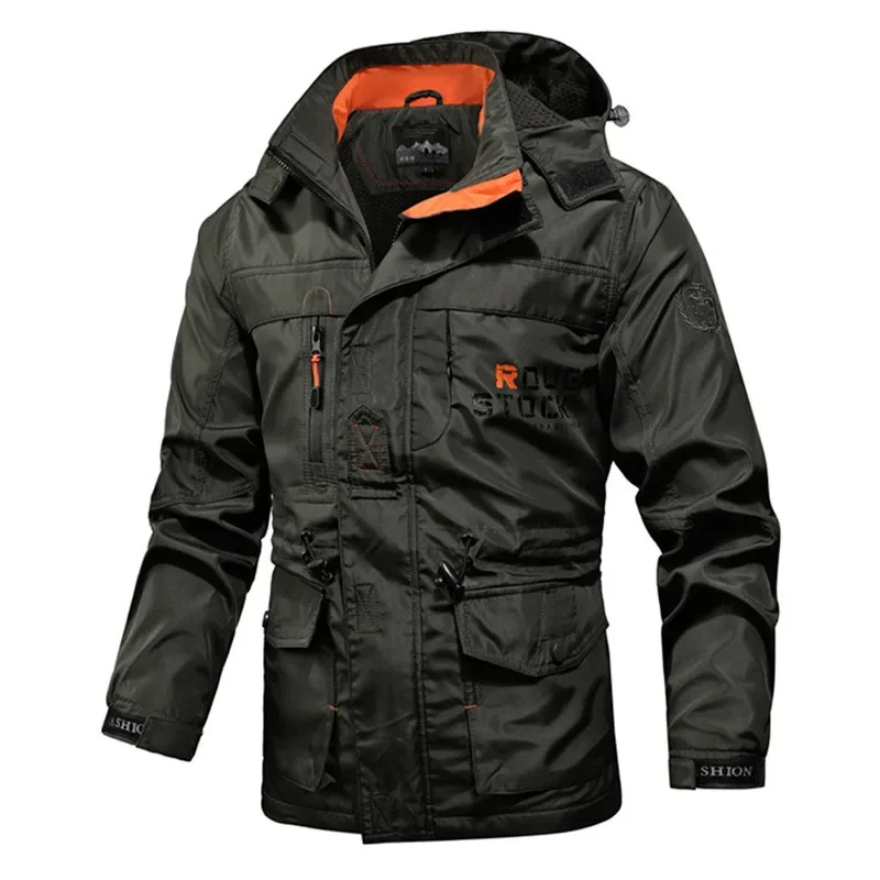 Stilgen - Winter coat men, warm lined jacket with hood and pockets