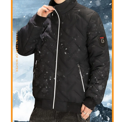 Puffer Jacket Men With Hood Lightly Lined Winter Jacket