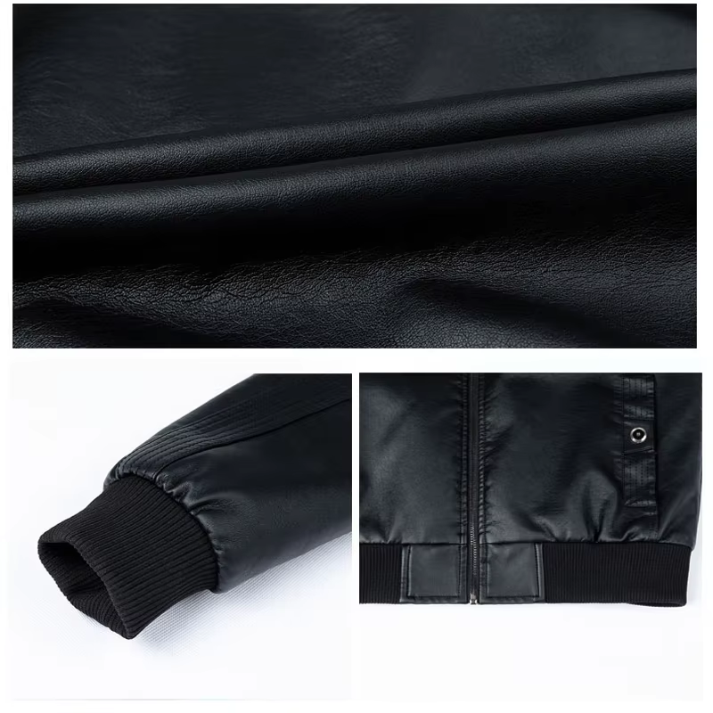 Vestrol - Leather jacket men, robust real leather jacket with breast pockets