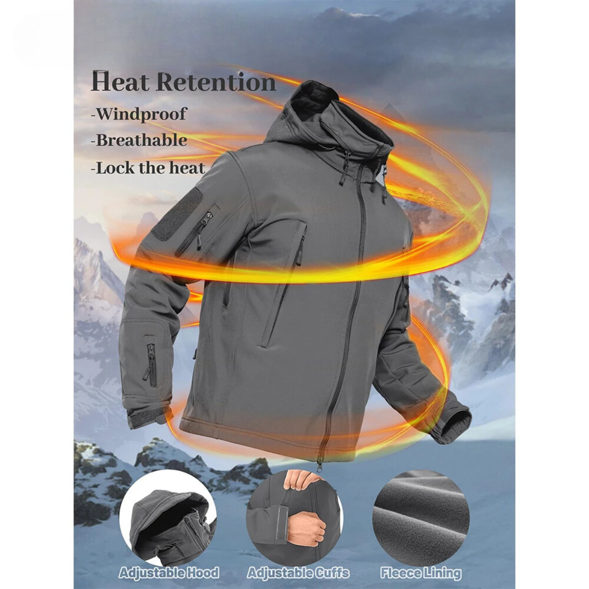 Sturmet - Waterproof Winter Coat Men – Weatherproof, Breathable, Hooded