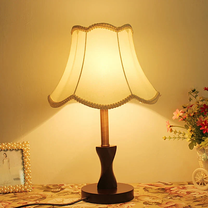 Wooden Table Lamp for Living Room | Natural Elegance