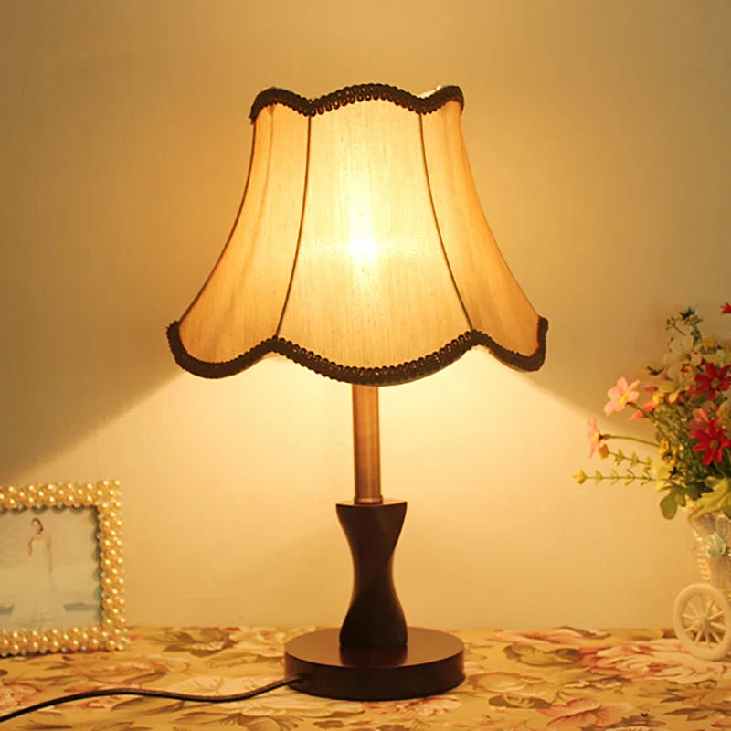 Wooden Table Lamp for Living Room | Natural Elegance