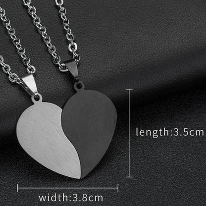 Stainless Steel 2pc Couples/ Relationship/ Friendship Love Necklace