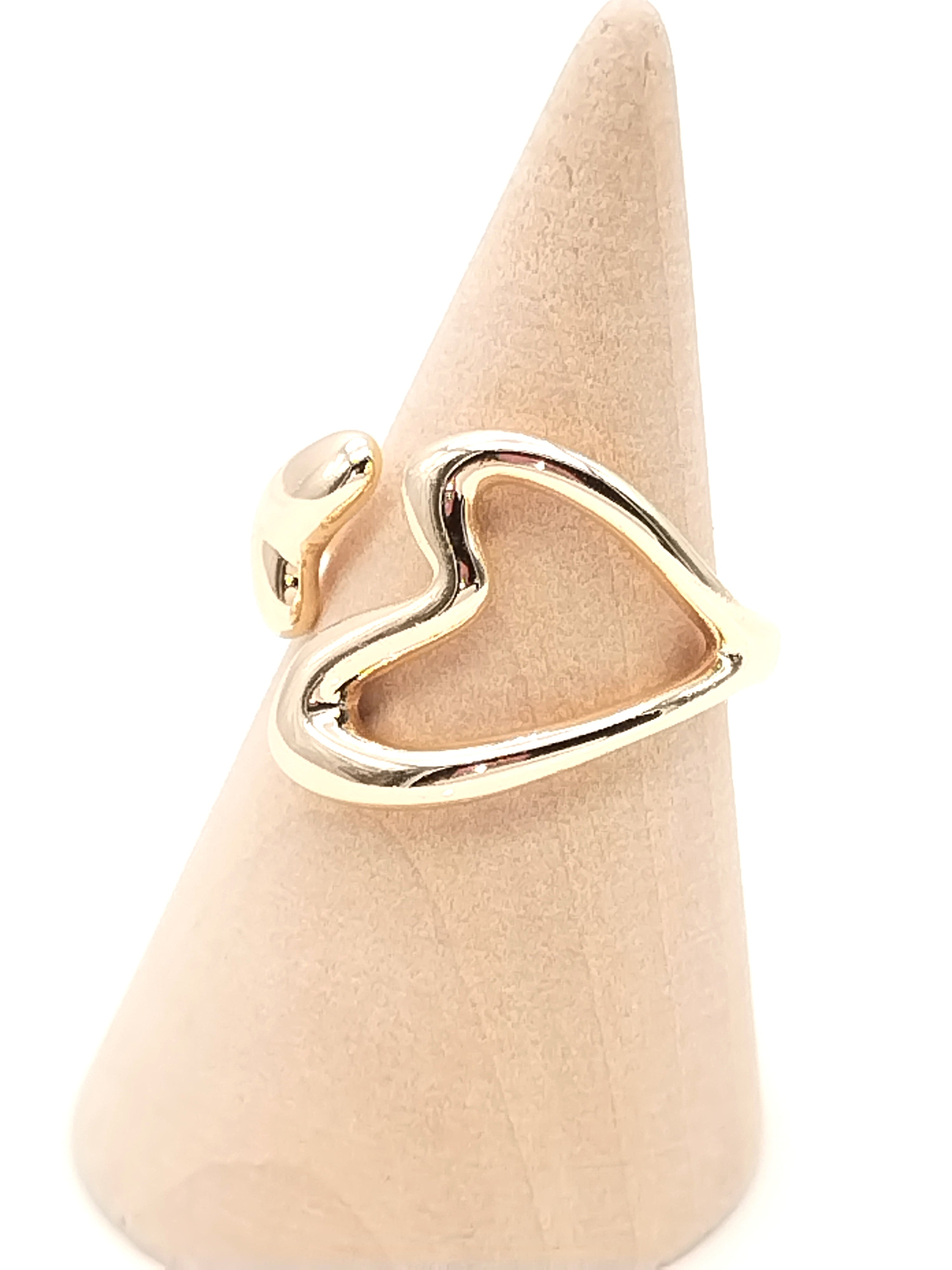 Open Heart Ring, Bold Gold Ring, Elegant Jewelry, Gifts, Anniversary, Valentine´s day, Women