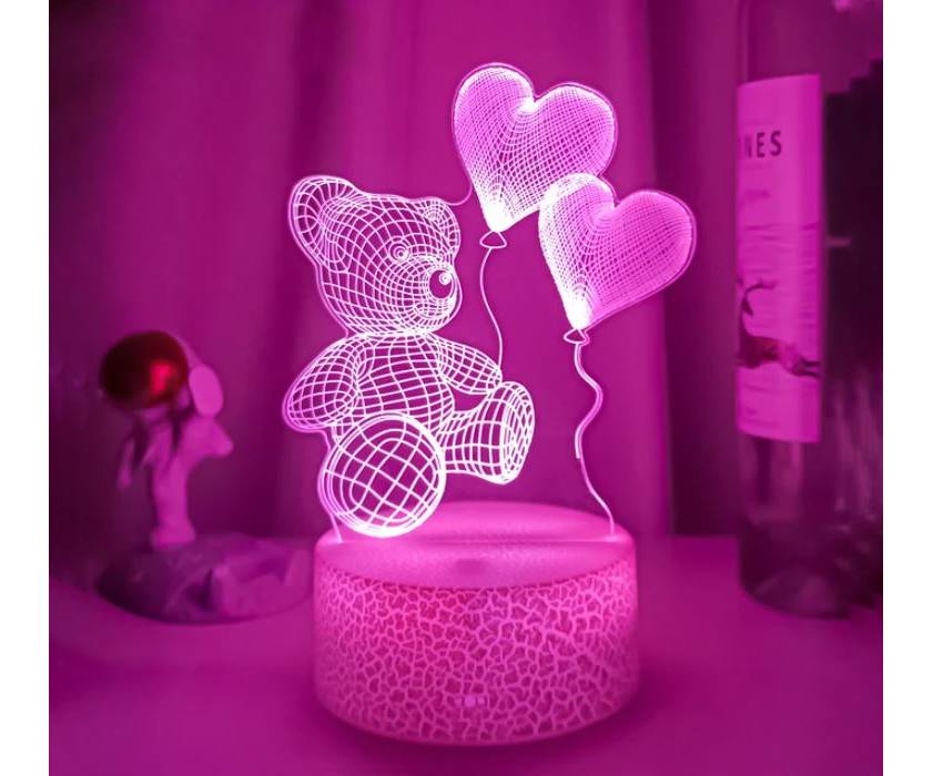 Lampe 3D Saint-Valentin