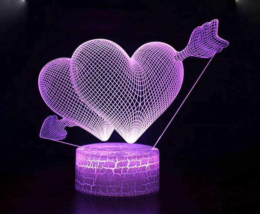 Lampe 3D Saint-Valentin