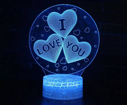 Lampe 3D Saint-Valentin