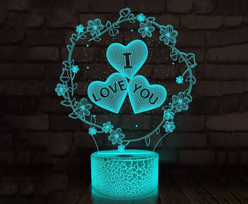 Lampe 3D Saint-Valentin