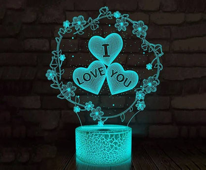 Lampe 3D Saint-Valentin