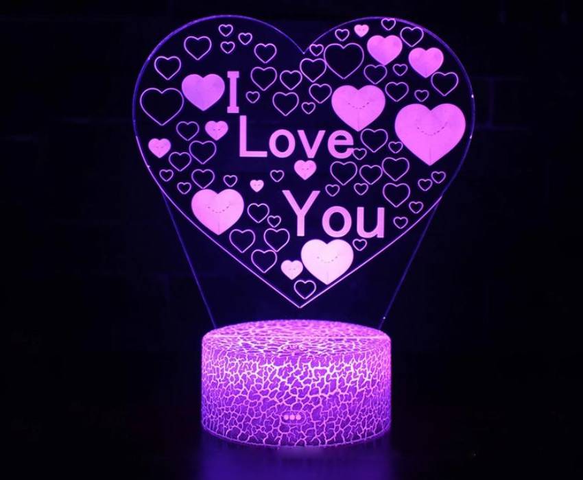 Lampe 3D Saint-Valentin