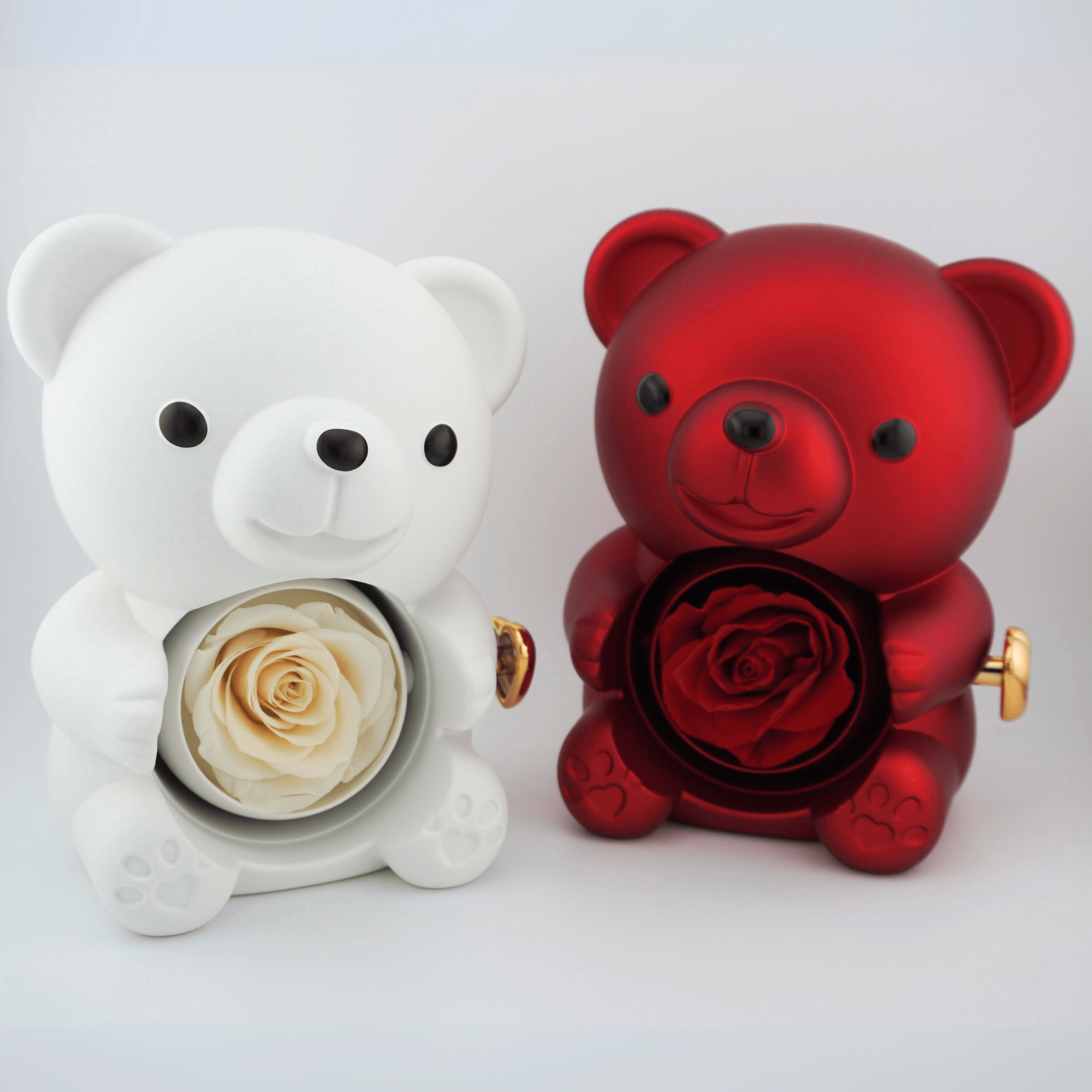 Forever Rose Bear W/ Engraved Necklace