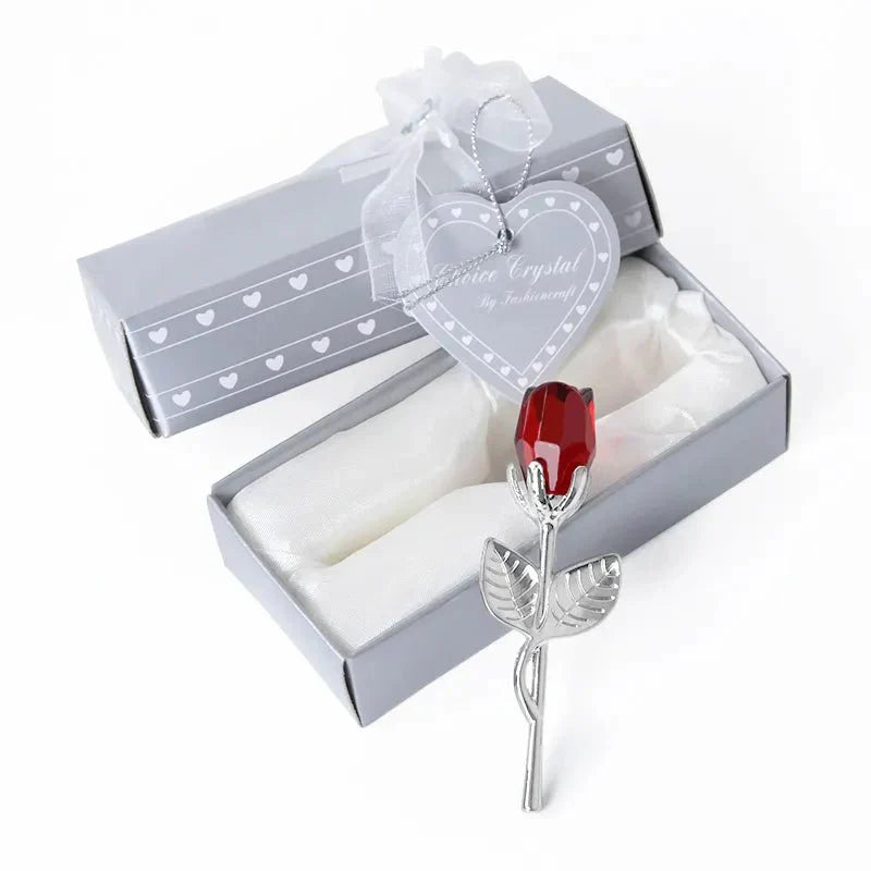 Elegant Red Crystal Eternal Rose Gift Box