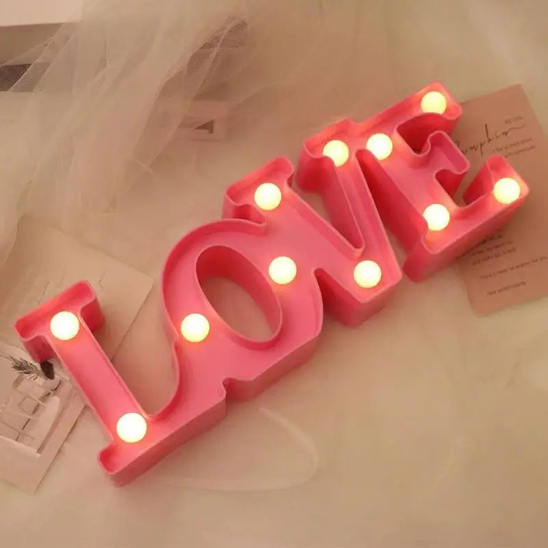 Romantic Love LED Lamp - Battery-Operated Night Light, Perfect Valentine&