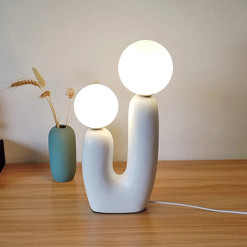 Art Resin Table Lamp | Minimalist Design Illumination