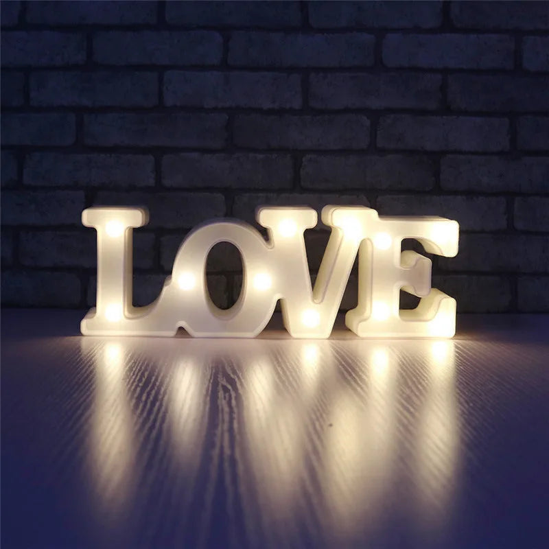 Romantic Love LED Lamp - Battery-Operated Night Light, Perfect Valentine&