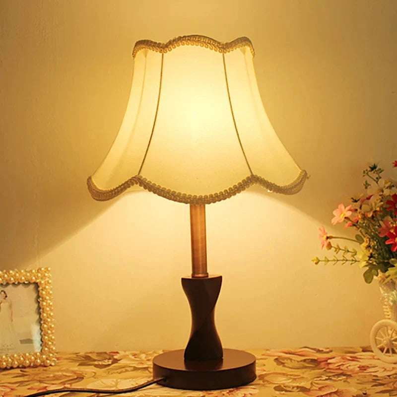 Wooden Table Lamp for Living Room | Natural Elegance