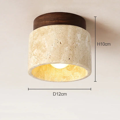 Wabi Sabi Yellow Marble Bedroom Ceiling Lights - Elegant Illumination for Every Space