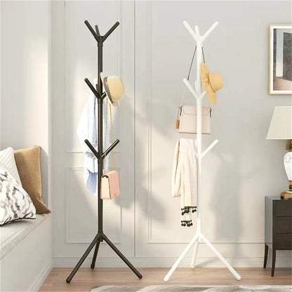 Hallway Coat Rack: Black &amp; White Modern Entrance Hanger Set