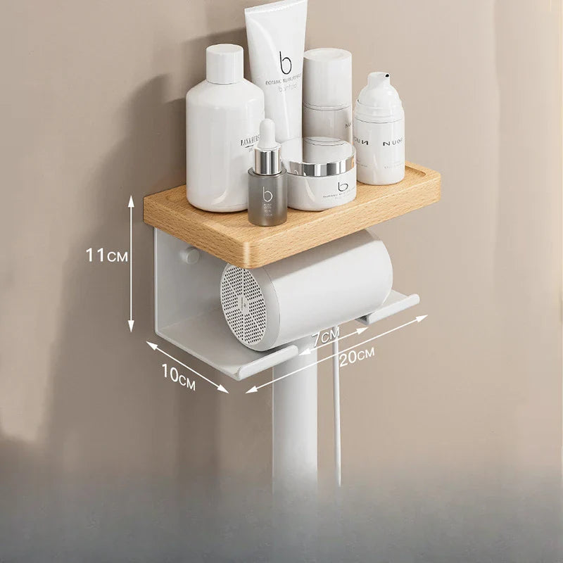 Space-Saving Hairdryer Holder: Elevate Your Bathroom and Bedroom Decor