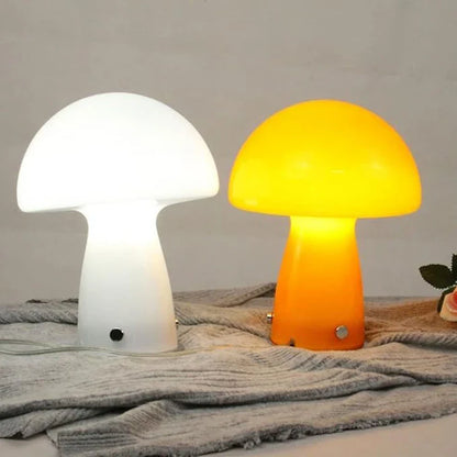 Whimsical Bedside Table Lamp: Small Mushroom Night Light