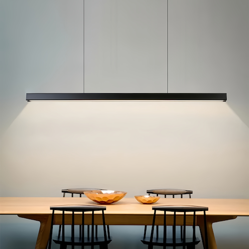 Minimalist Black Pendant Light: Dimmable LED, Adjustable, Energy-Saving