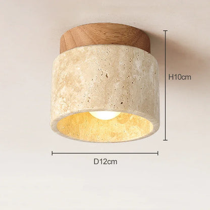 Wabi Sabi Yellow Marble Bedroom Ceiling Lights - Elegant Illumination for Every Space