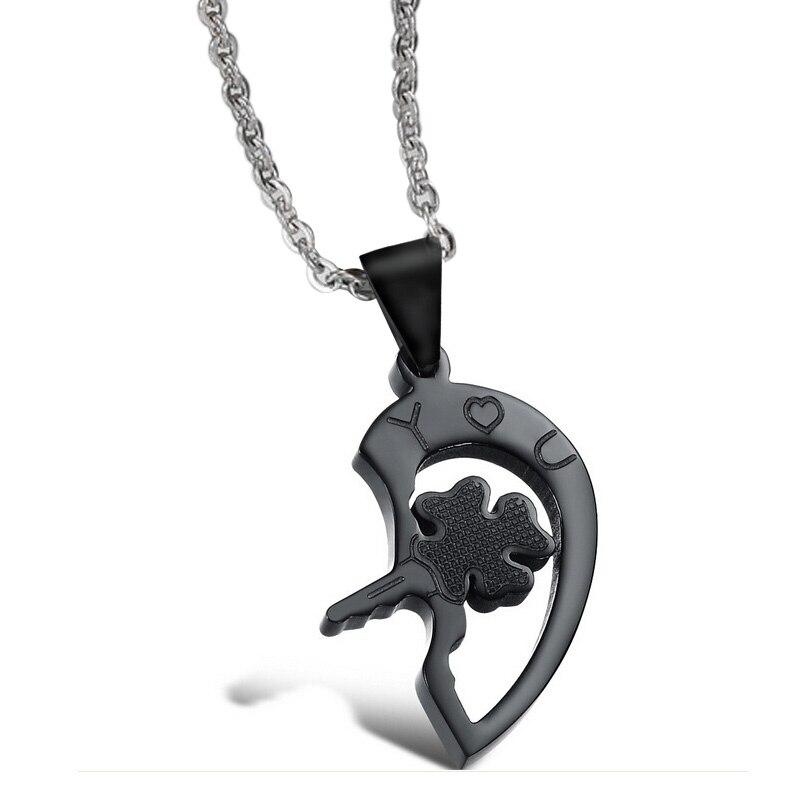 Lock and key couple necklace