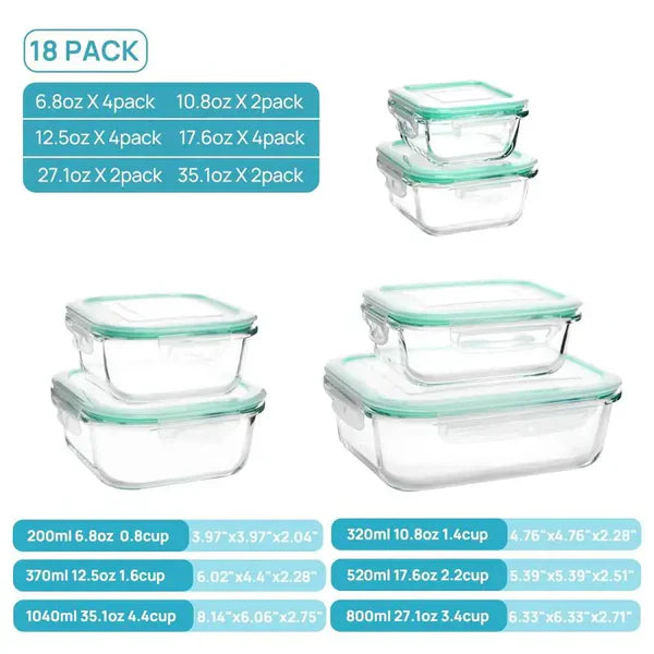 PureSeal Glass Storage Set