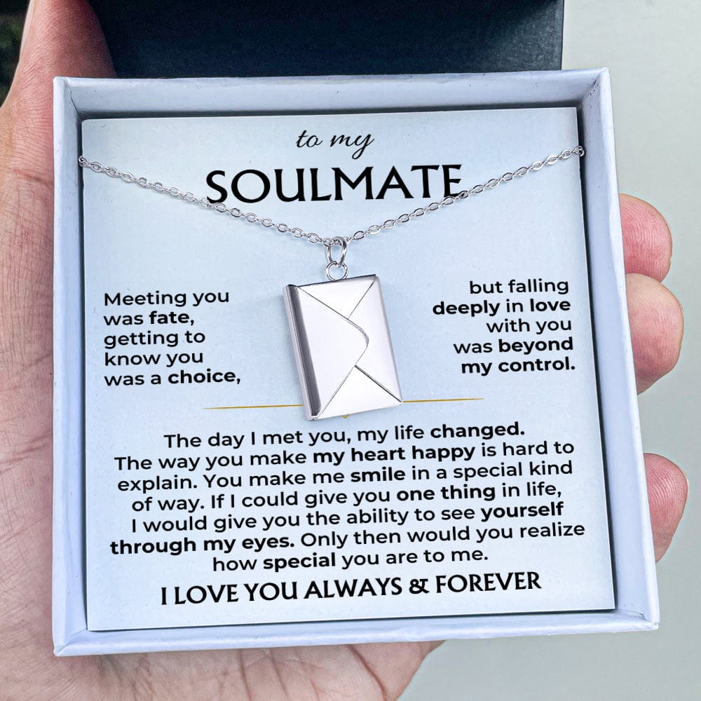 To My Soulmate - Love Letter Necklace - Gift Set - SS603E