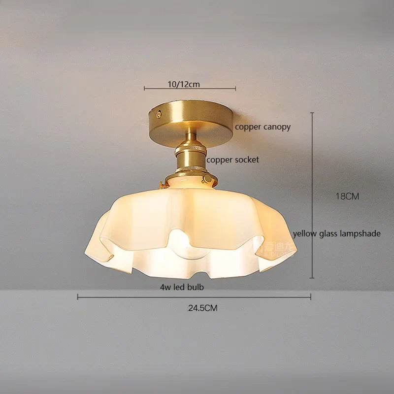 Milky Glass Bedroom Ceiling Light | Elegant &amp; Modern Design