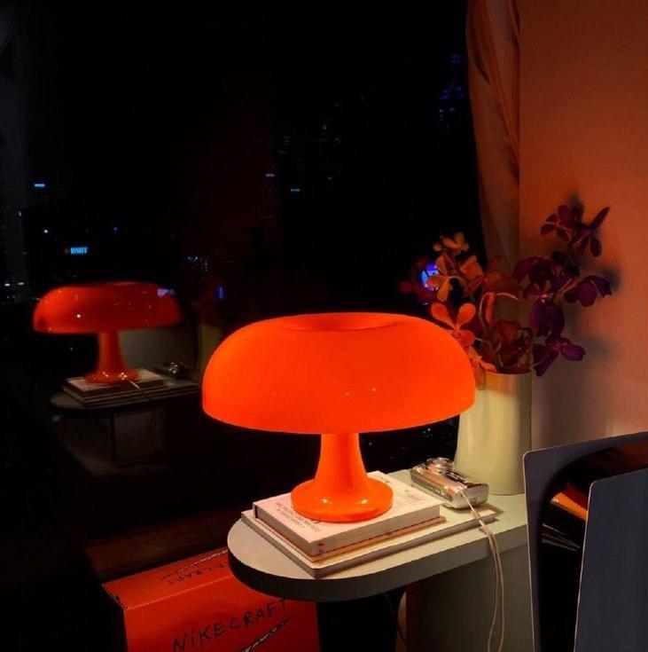 Orange Mushroom Lamp | Timeless Decor