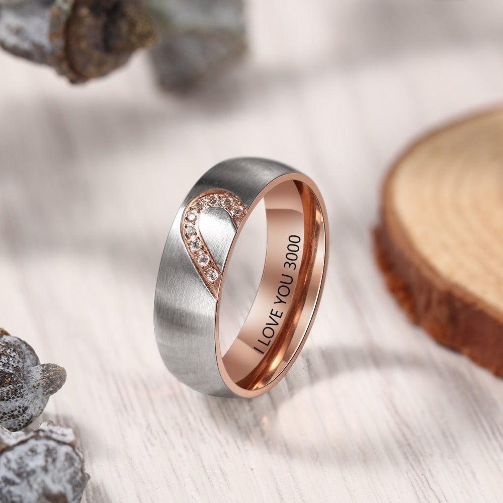 Personalized His &amp; Hers Rings For Couples