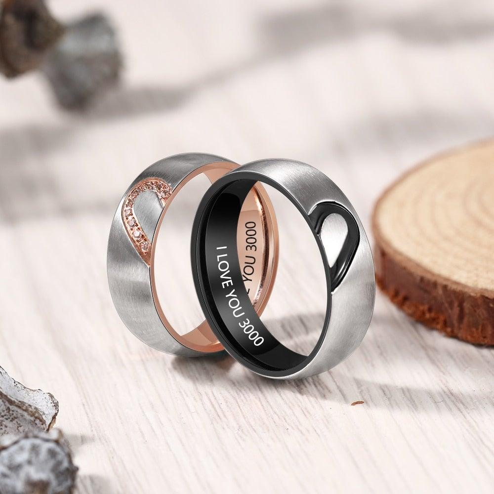 Personalized His &amp; Hers Rings For Couples