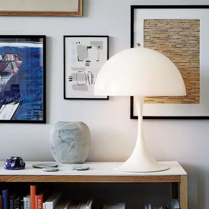 White Mushroom Small Table Lamp | Glowing Elegance