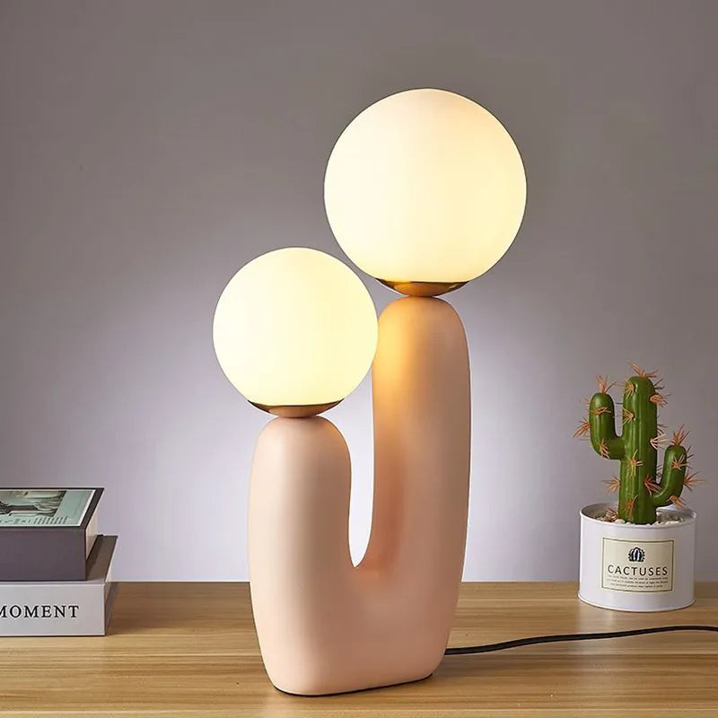 Art Resin Table Lamp | Minimalist Design Illumination