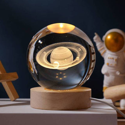 Crystal ball Night Light Crystal lamps Astronaut Planet Globe 3D Laser Engraved