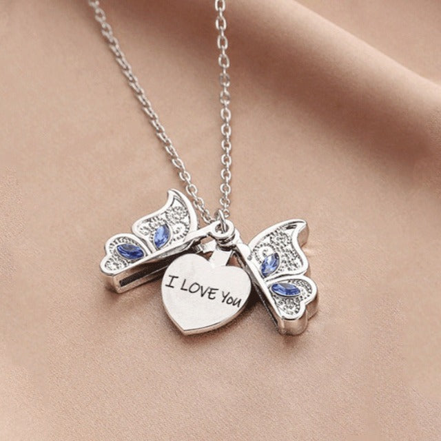 Collier I Love You Papillon