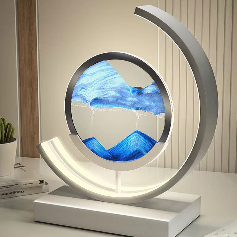 Deep Sea Sandscapes: Illuminated Sand Art for Serene Home Decor