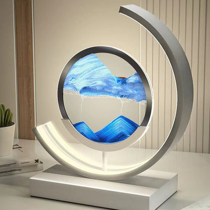 Deep Sea Sandscapes: Illuminated Sand Art for Serene Home Decor